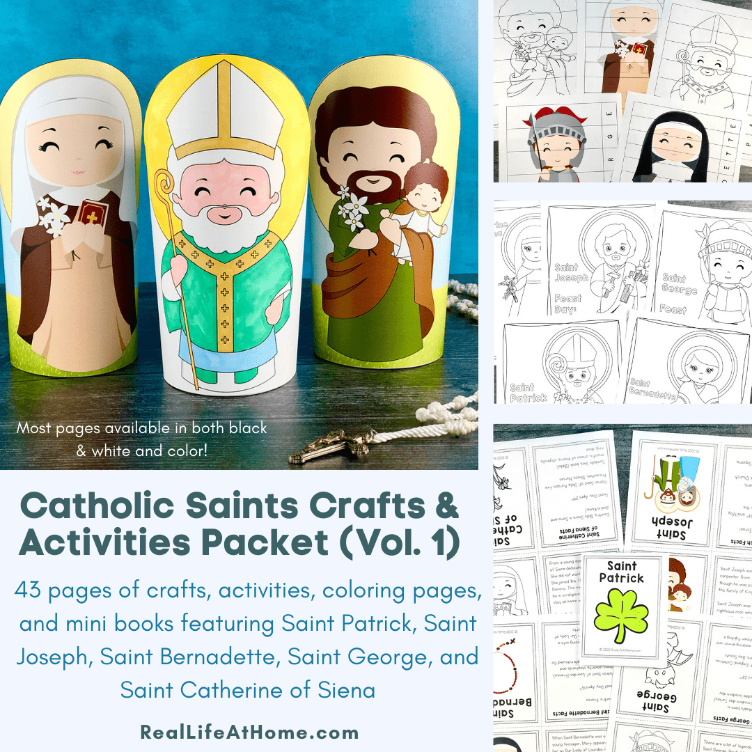 Catholic Saints Crafts And Activities Packet For Kids Vol 1 Catholic Saints Crafts And Activities Packet For Kids Vol 1