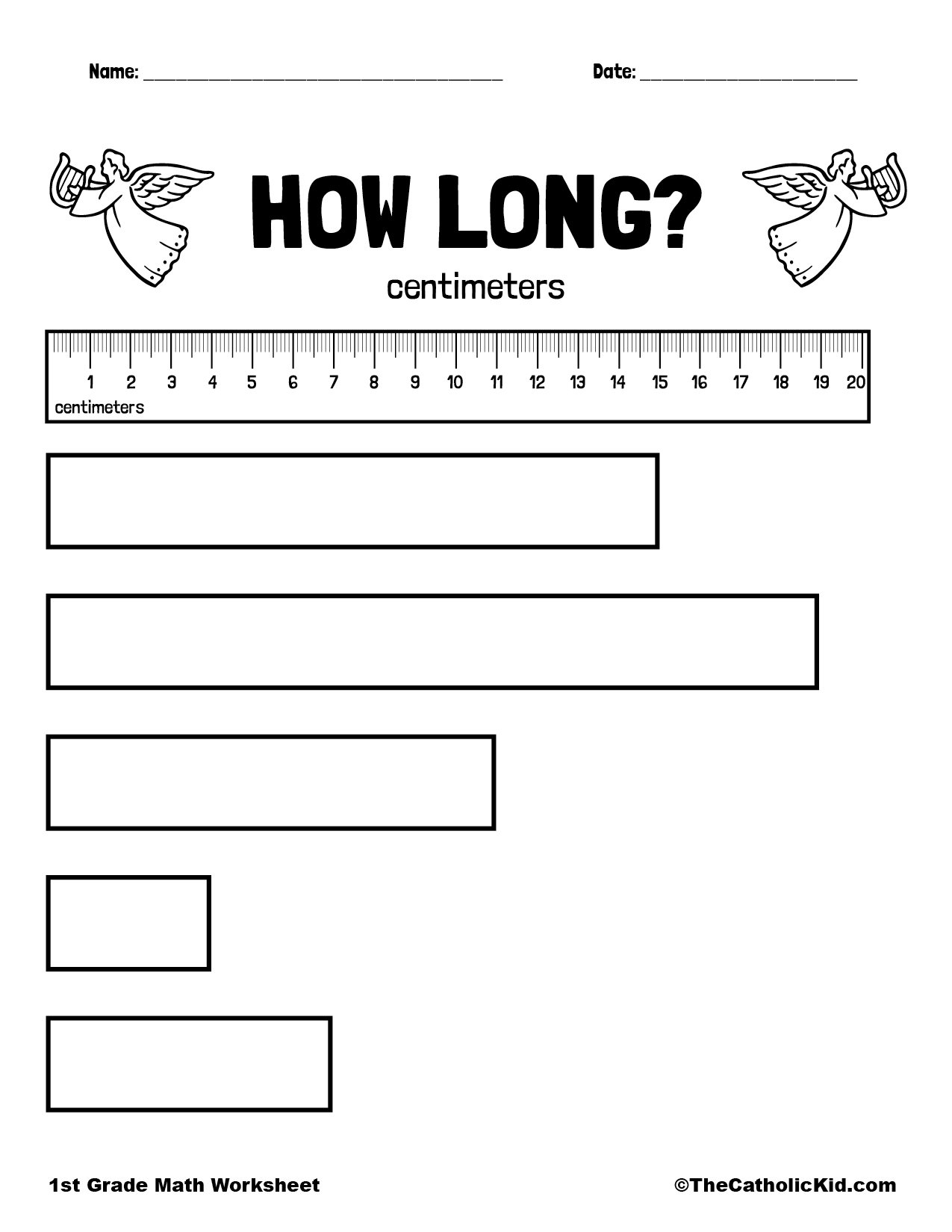 Catholic Themed Size Measurement 1st Grade Worksheets TheCatholicKid Catholic Themed Size Measurement 1st Grade Worksheets TheCatholicKid