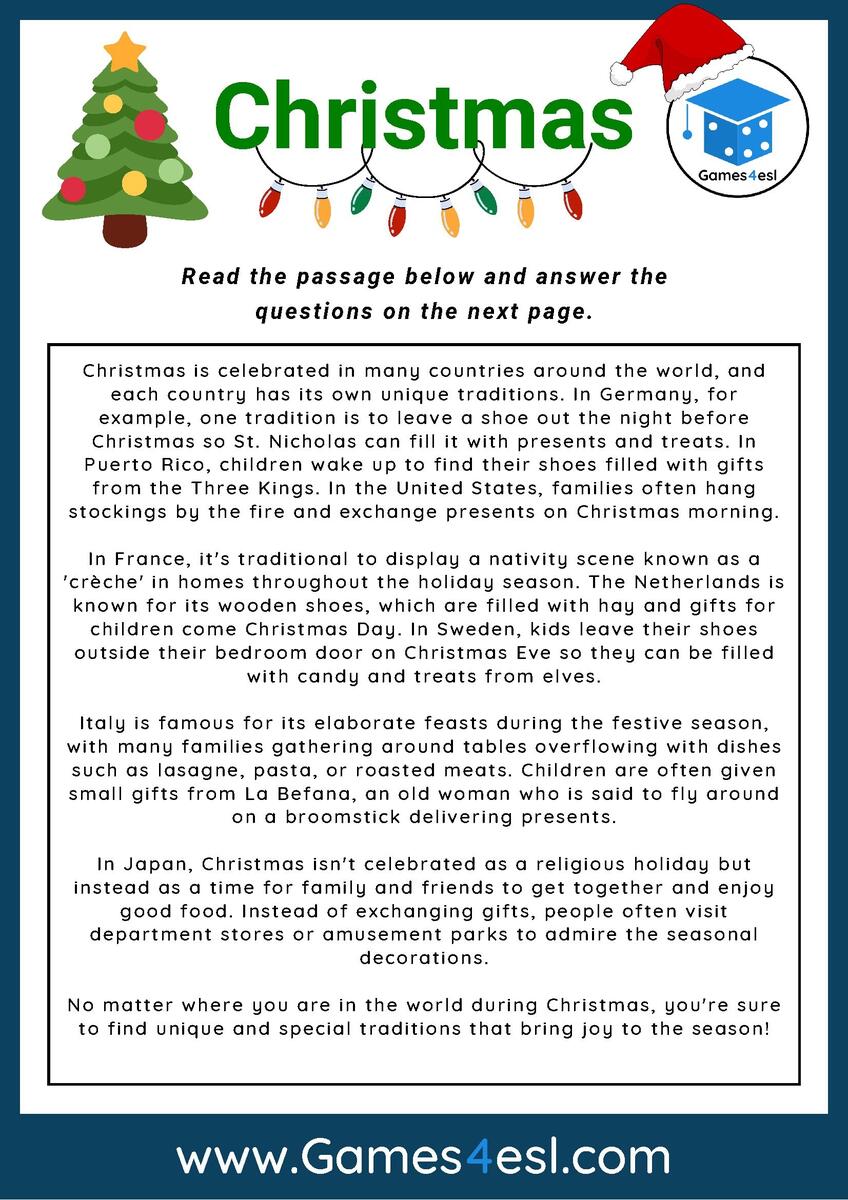 Winter Reading Worksheet Free Printable Digital PDF