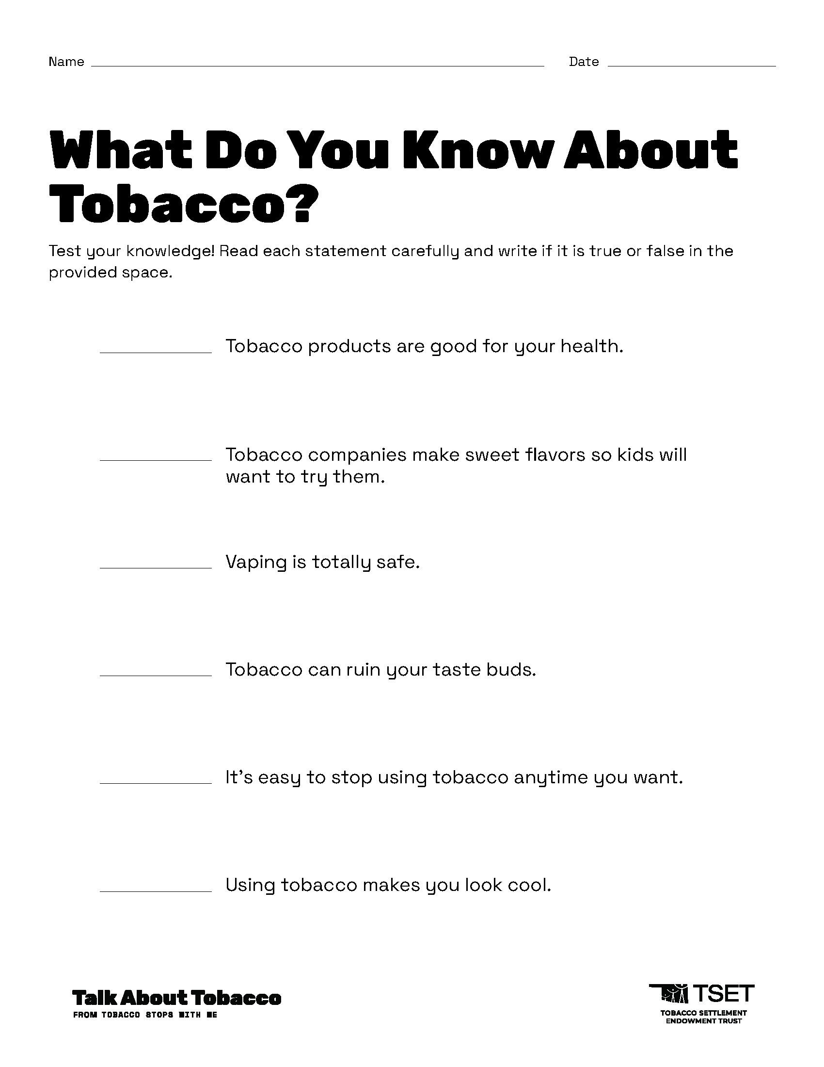 Classroom Resources On Tobacco Prevention Classroom Resources On Tobacco Prevention