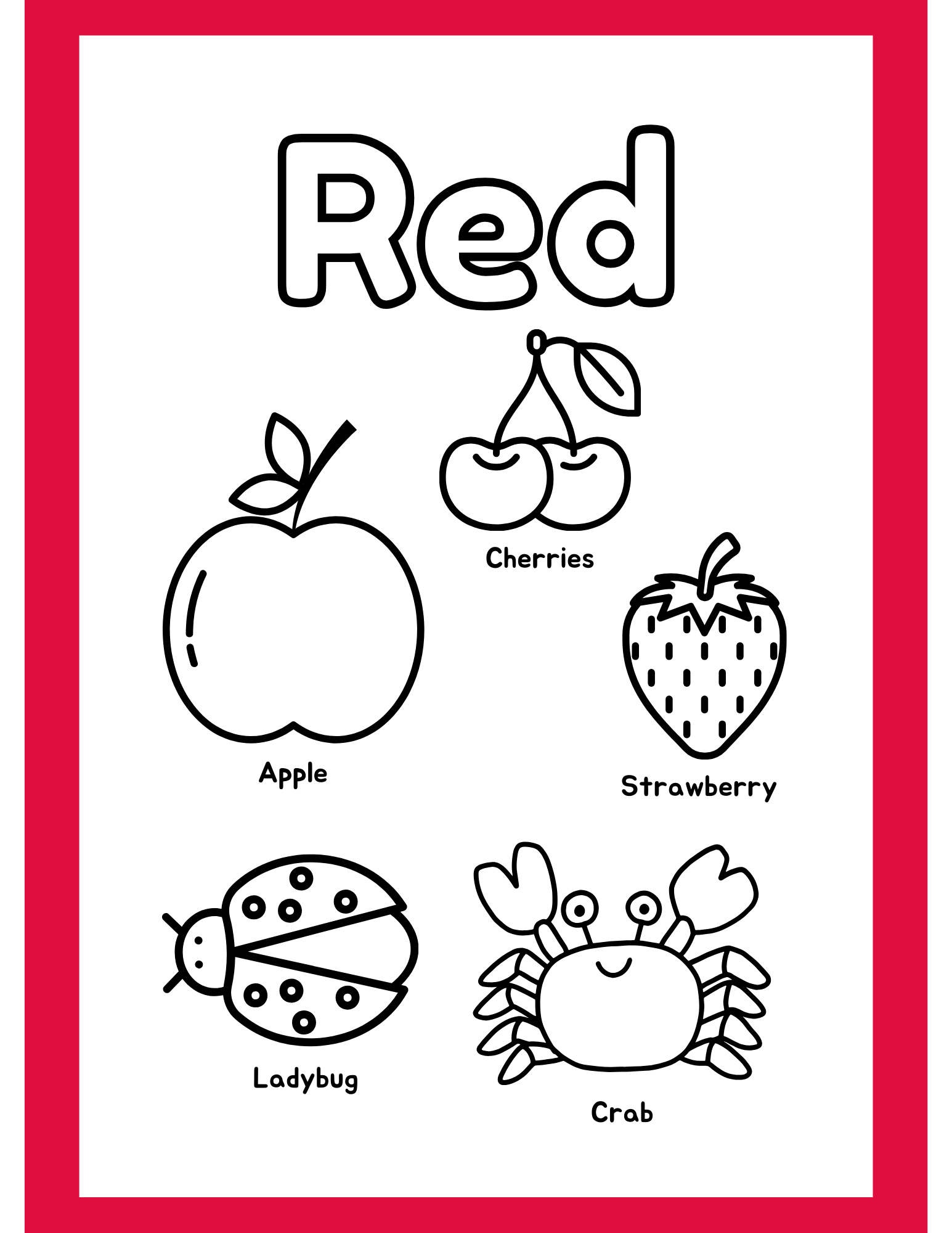 Coloring Pages Fruits Vegetables Animals And Others Freebie Made By Teachers Red Kindergarten Activities