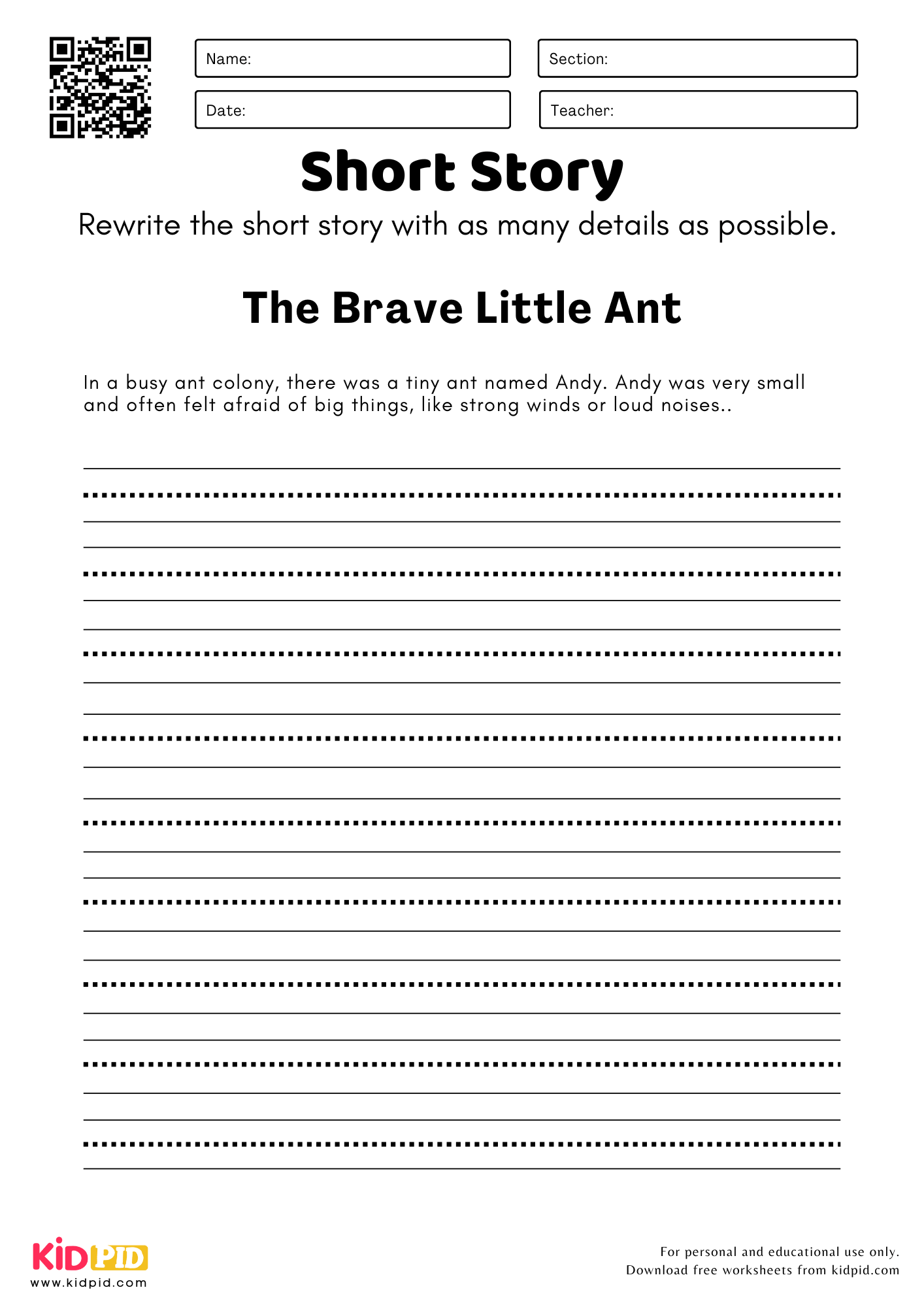 Complete The Short Story Worksheet For Grade 2 Kidpid Writing Prompts Worksheets Narrative Writing Prompts Worksheets