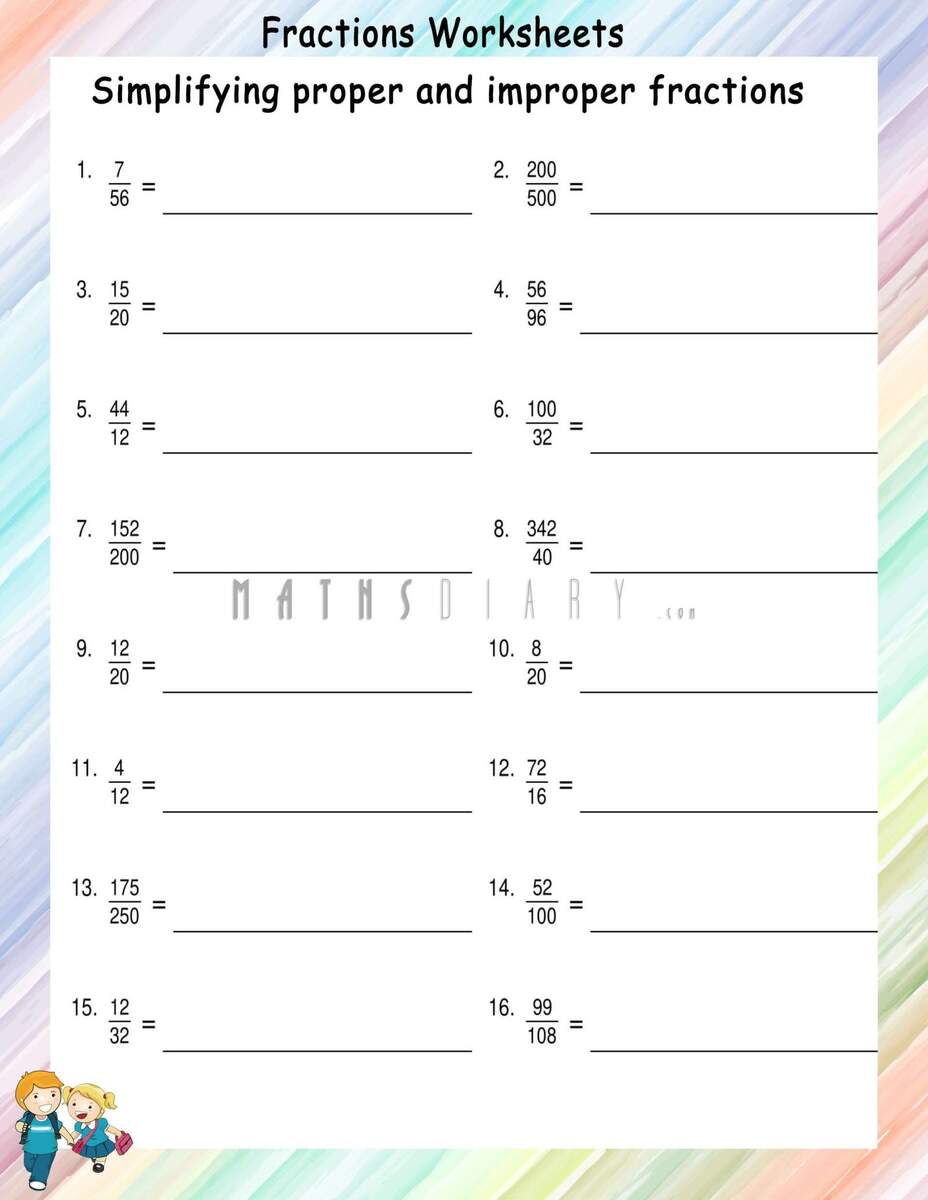 Convert Improper Fractions To Mixed Fractions Worksheets Math Worksheets MathsDiary Convert Improper Fractions To Mixed Fractions Worksheets Math Worksheets MathsDiary