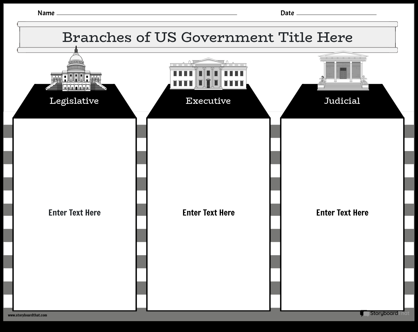 Create Government Worksheets Storyboard That Three Branches Of Government Worksheet WordMint