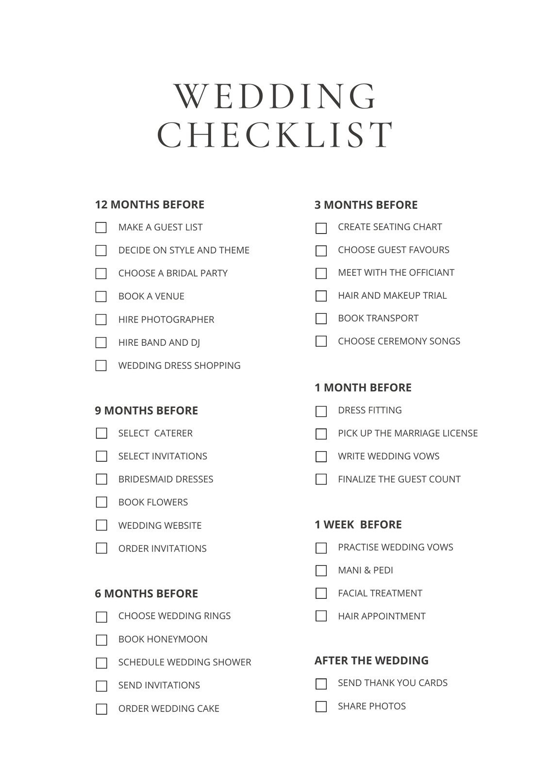 Customize 164 Wedding Checklists Templates Online Canva Customize 164 Wedding Checklists Templates Online Canva