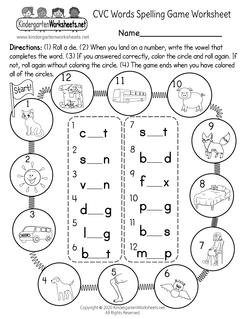 Cut And Paste Spelling Worksheet Free Printable Digital PDF