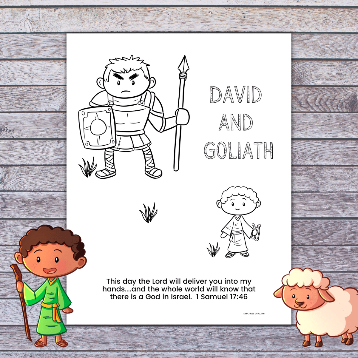 David And Goliath Coloring Page Free Printable David And Goliath Bible Coloring Pages Mamas Learning Corner