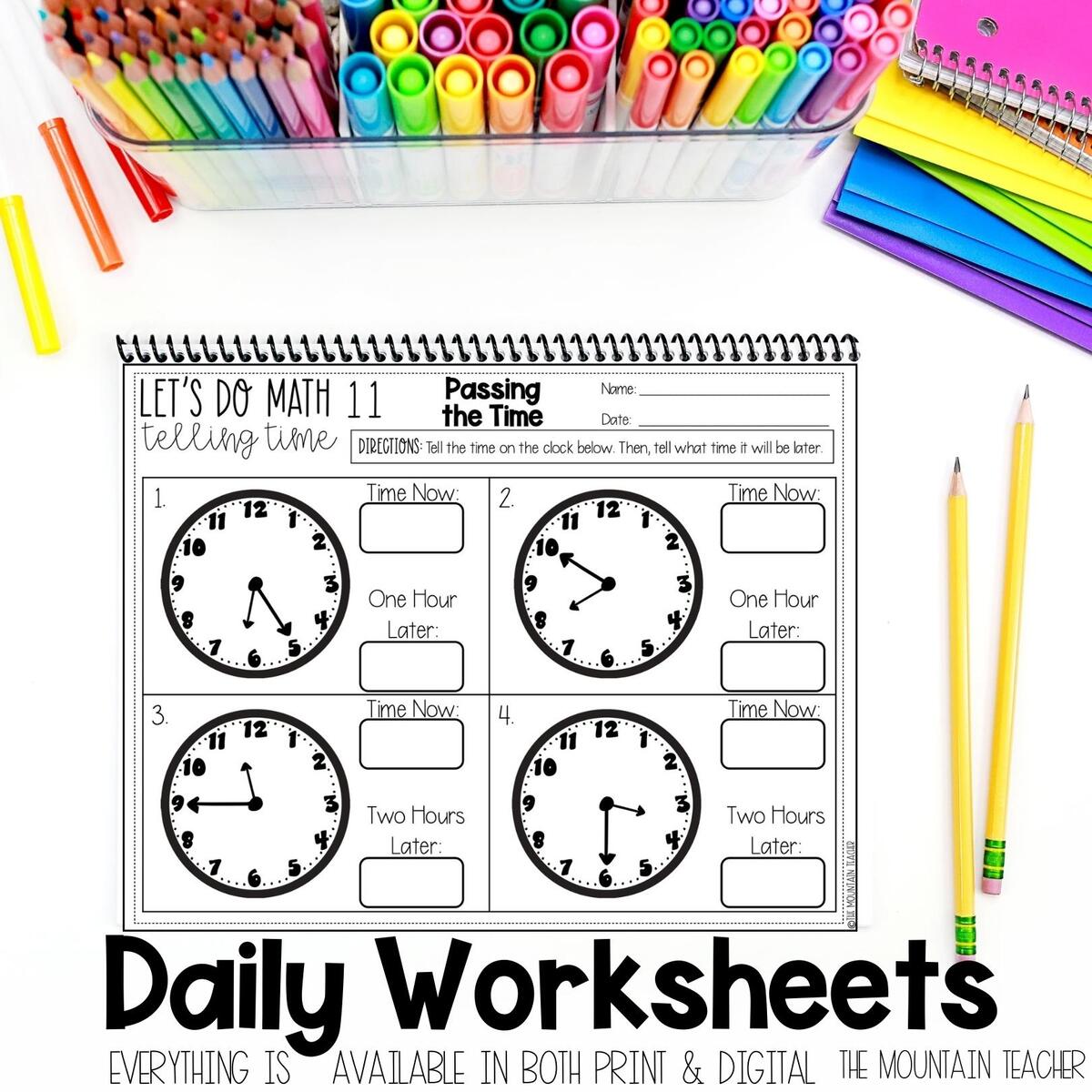Units Of Time B PDF Printable Measurement Worksheets Cazoom Math
