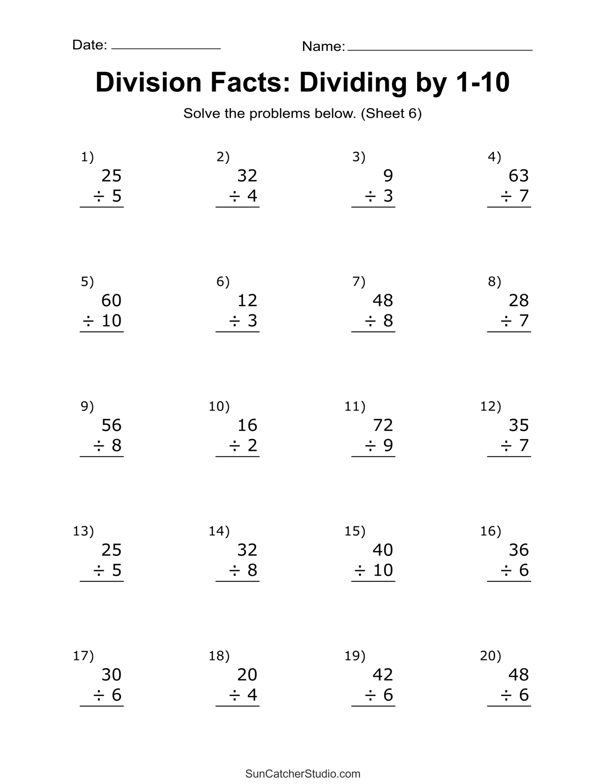 Division Worksheets Problems Free Printable Math Drills Free Printables Lettering SVG Files Tools Apps Division Worksheets Problems Free Printable Math Drills Free Printables Lettering SVG Files Tools Apps