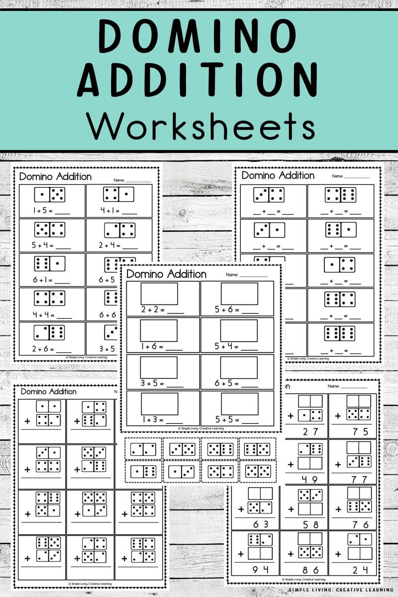 Domino Addition Worksheets Simple Living Creative Learning Free Printable Domino Addition Simply Kinder