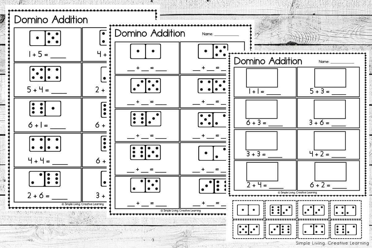Domino Addition Worksheets Simple Living Creative Learning Domino Addition Worksheets Simple Living Creative Learning