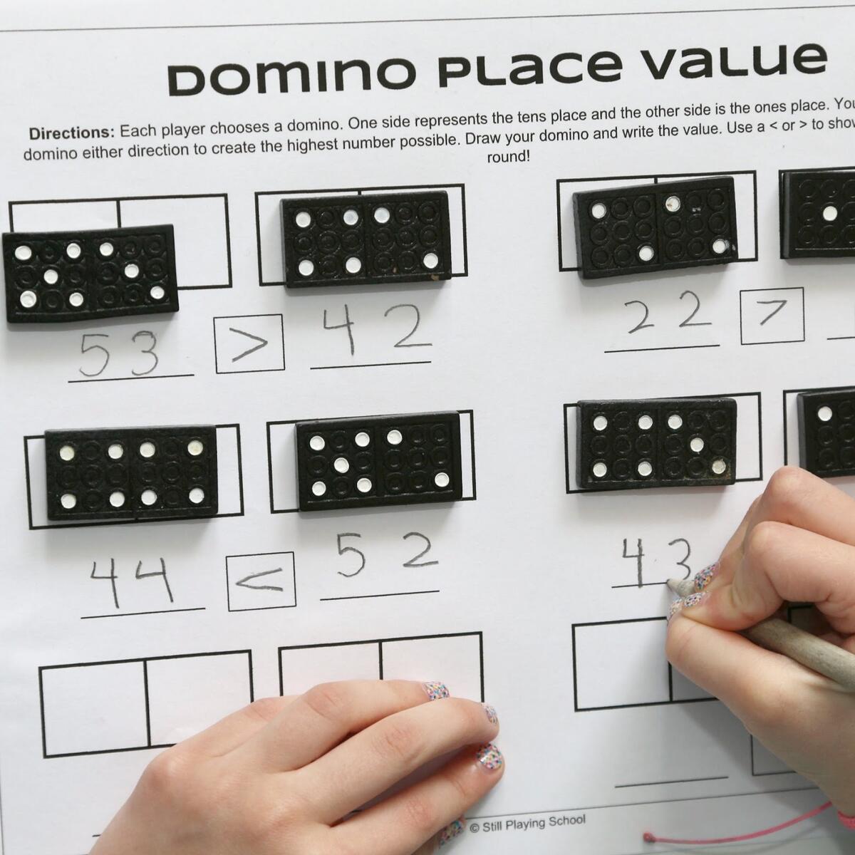 Dominoes Place Value Game For Kids Still Playing School Dominoes Place Value Game For Kids Still Playing School