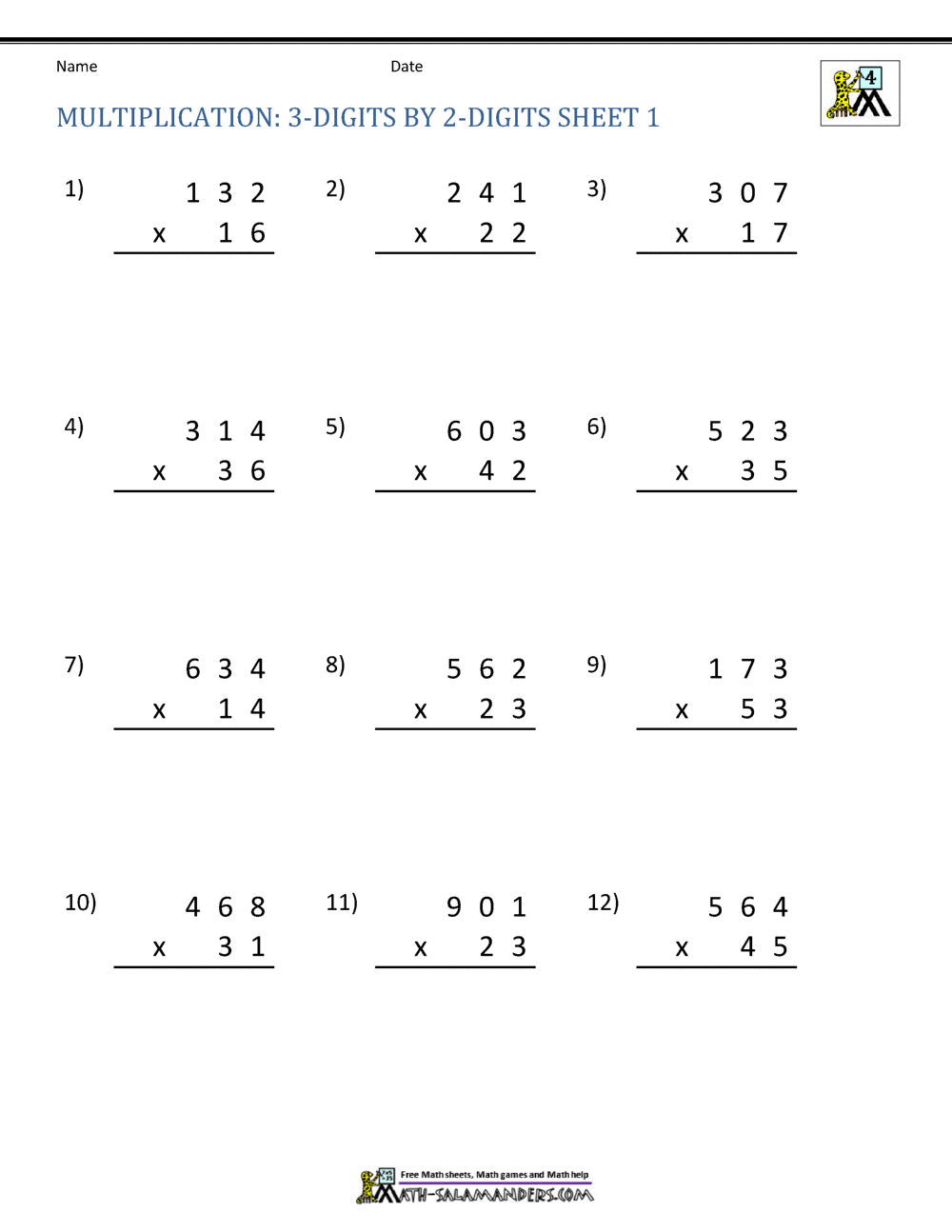 Double Digit Multiplication Worksheets 4th Grade Multiplication Worksheets PDF Free Download
