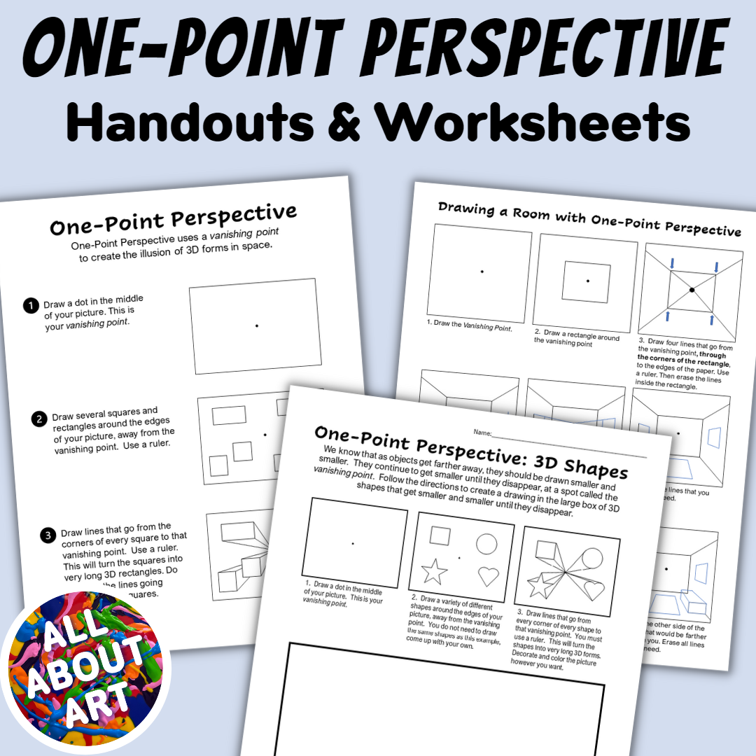 Drawing 3D Shapes Using One Point Perspective Worksheets Made By Teachers Drawing 3D Shapes Using One Point Perspective Worksheets Made By Teachers