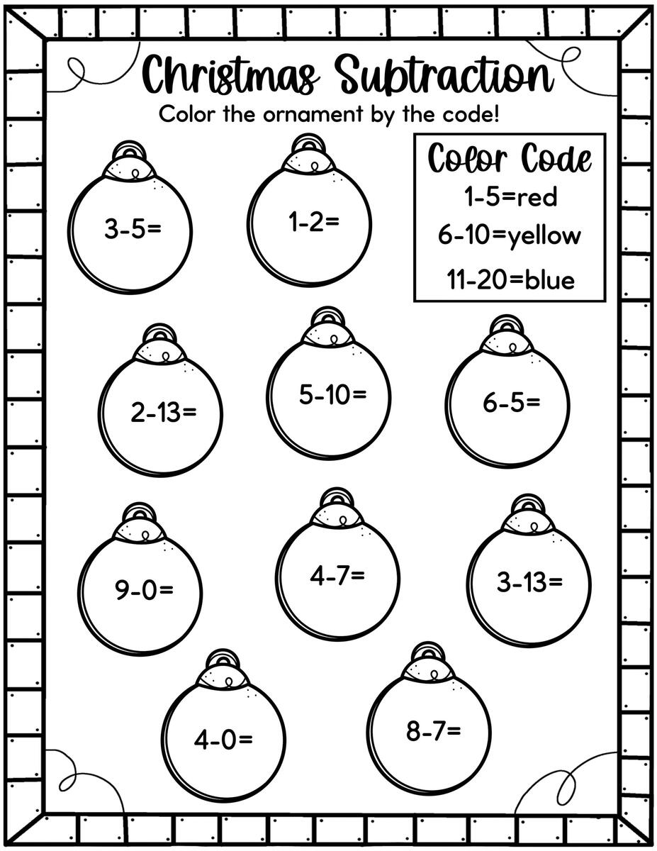 Easy Christmas Math Worksheets Free Kids Activity Zone Math Christmas Worksheets First Grade