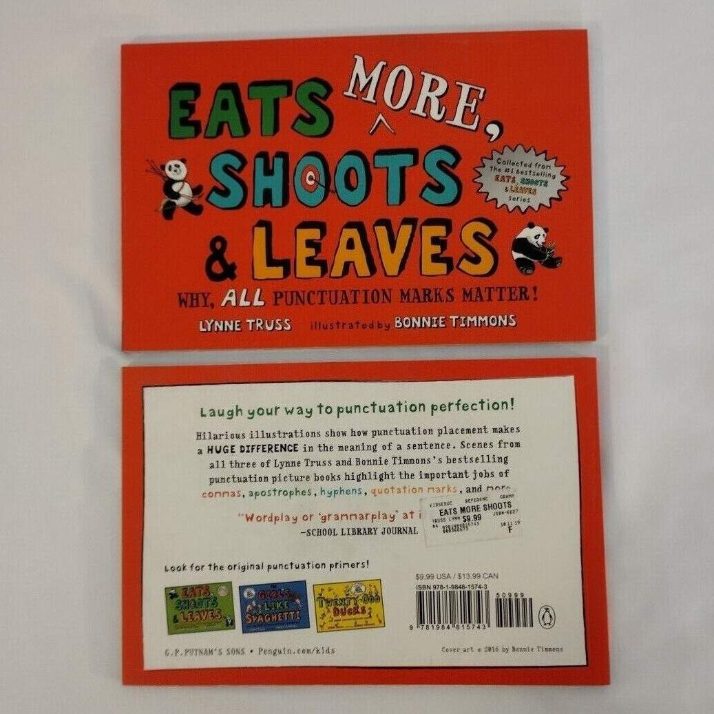 Eats MORE Shoots And Leaves Why ALL Punctuation Marks Matter By Lynne Truss 9781984815743 EBay