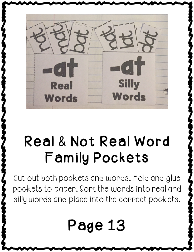 ED Word Family Interactive Notebook Big Ideas For Little Hands