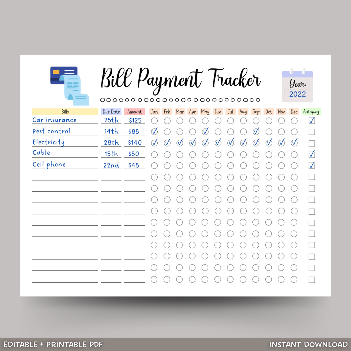 Paying Off Debt Worksheets
