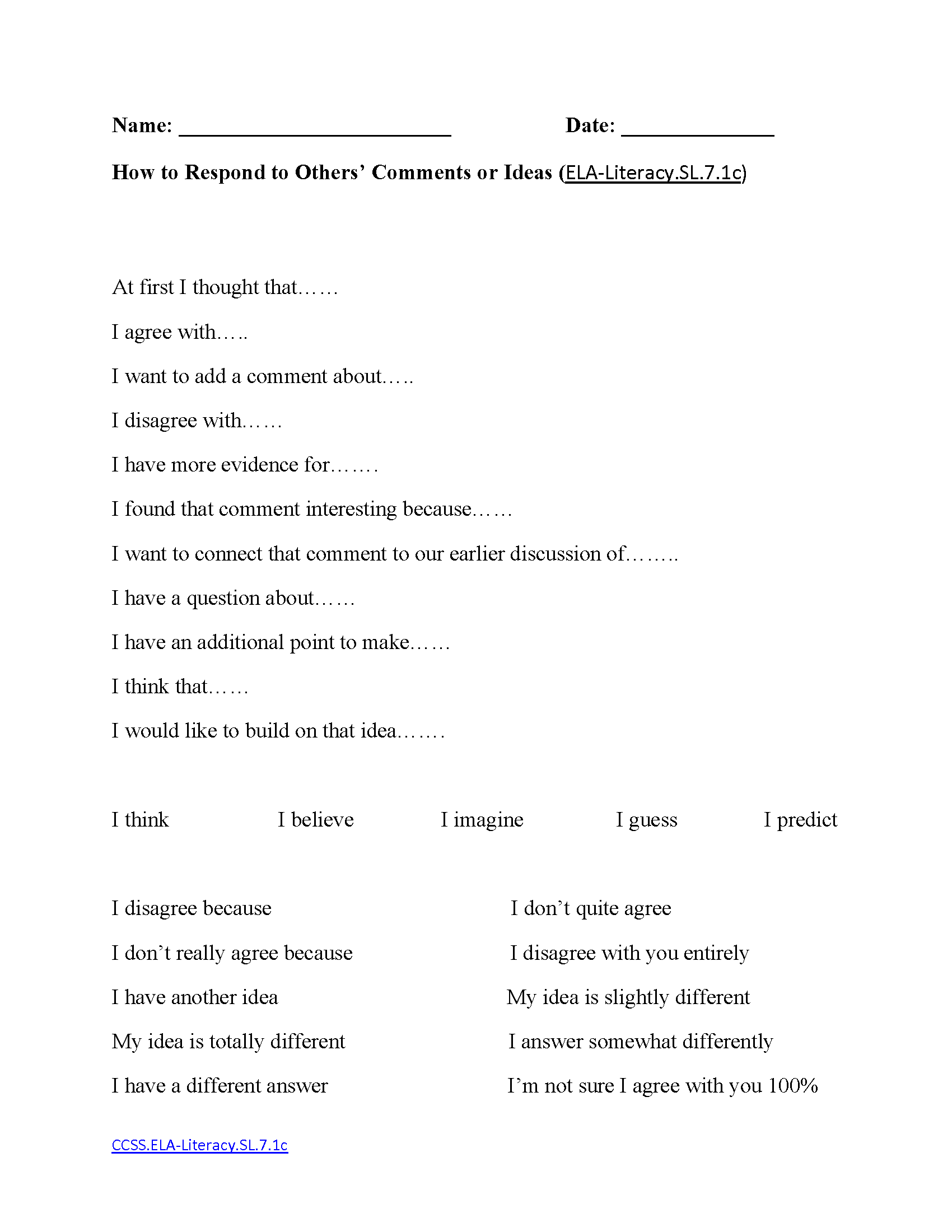 Sentence Purposes Mini Lesson And Worksheets