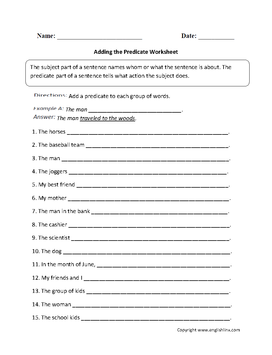Englishlinx Subject And Predicate Worksheets 13 High School English Language Arts Worksheets Free PDF At Worksheeto