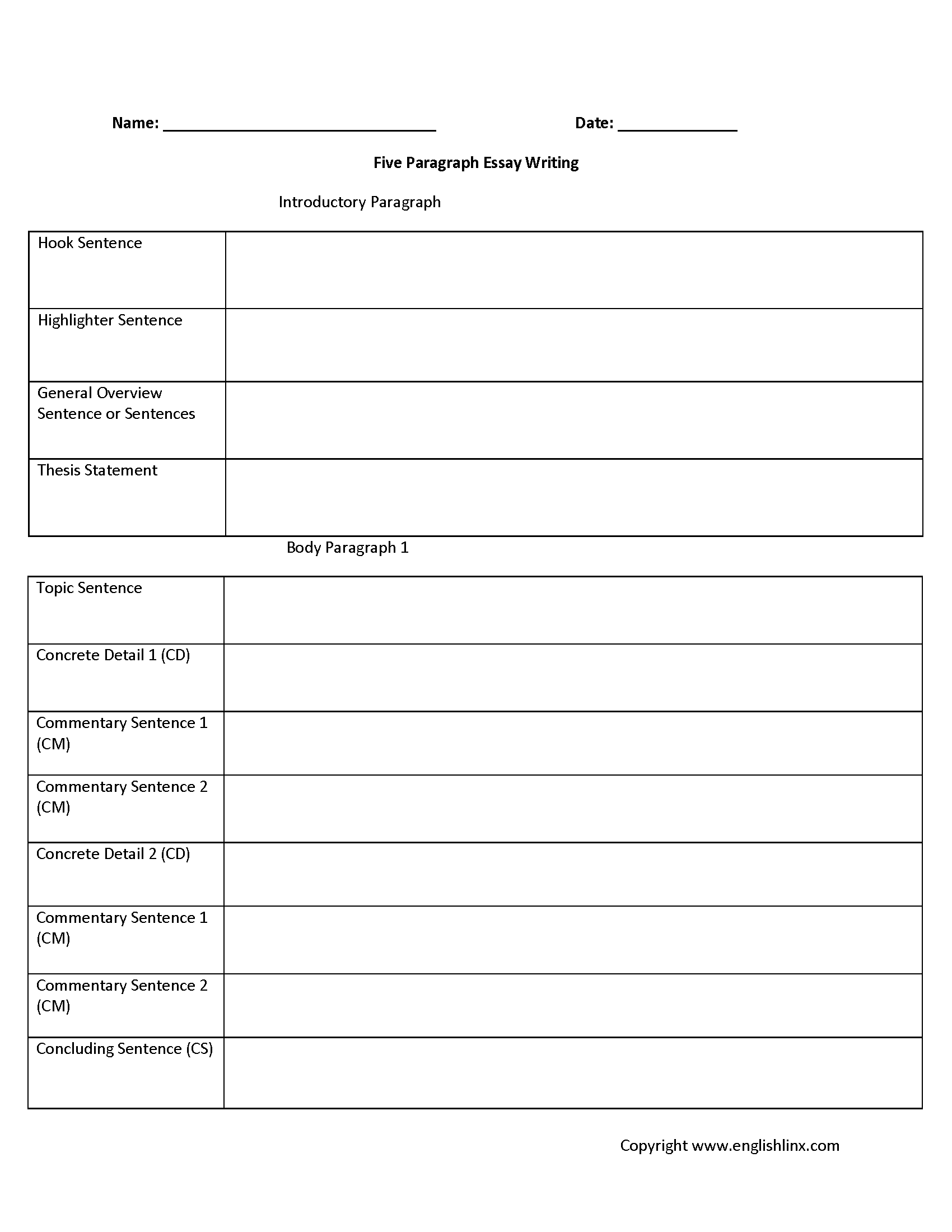 Englishlinx Writing Essays Worksheets