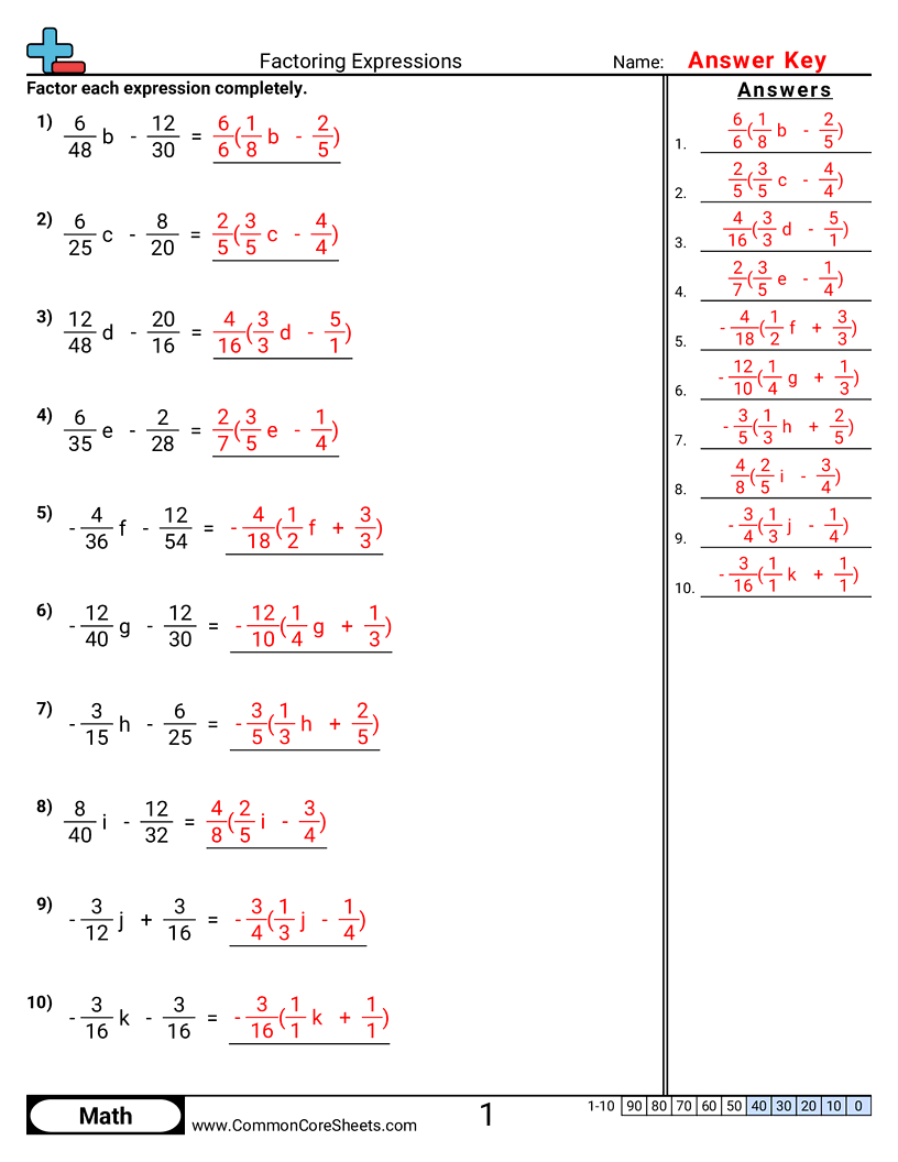 Factoring Expressions Worksheet Download Factoring Expressions Worksheet Download