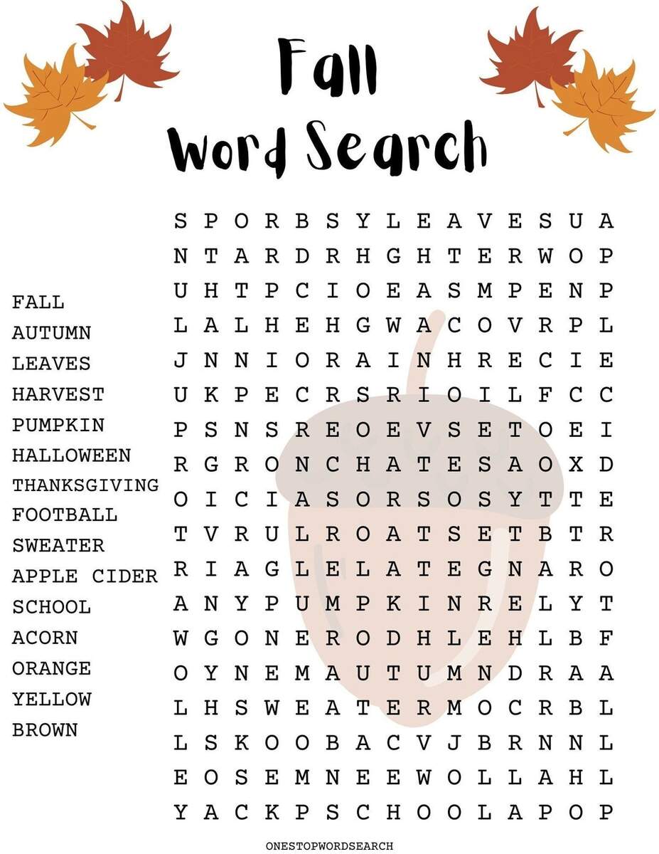 Fall Word Search Puzzle With Answer Sheet Autumn Word Search Seasonal Games Seasonal Puzzles Family Activities Children S Puzzles Etsy Fall Word Search Puzzle With Answer Sheet Autumn Word Search Seasonal Games Seasonal Puzzles Family Activities Children S Puzzles Etsy