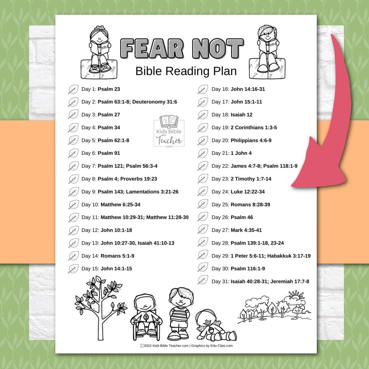 Fear Not Fall Bible Reading Plan For Kids Kids Bible Teacher Fear Not Fall Bible Reading Plan For Kids Kids Bible Teacher