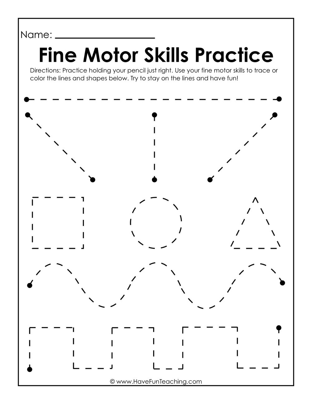 Fine Motor Skills Practice Worksheet Have Fun Teaching Free Cutting Worksheets For Fine Motor Skills Your Therapy Source