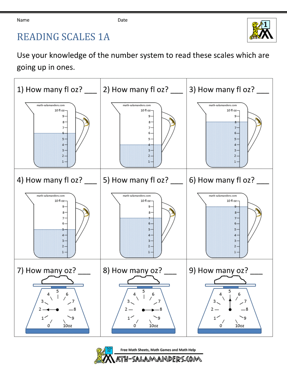 First Grade Measurement Worksheets First Grade Measurement Worksheets