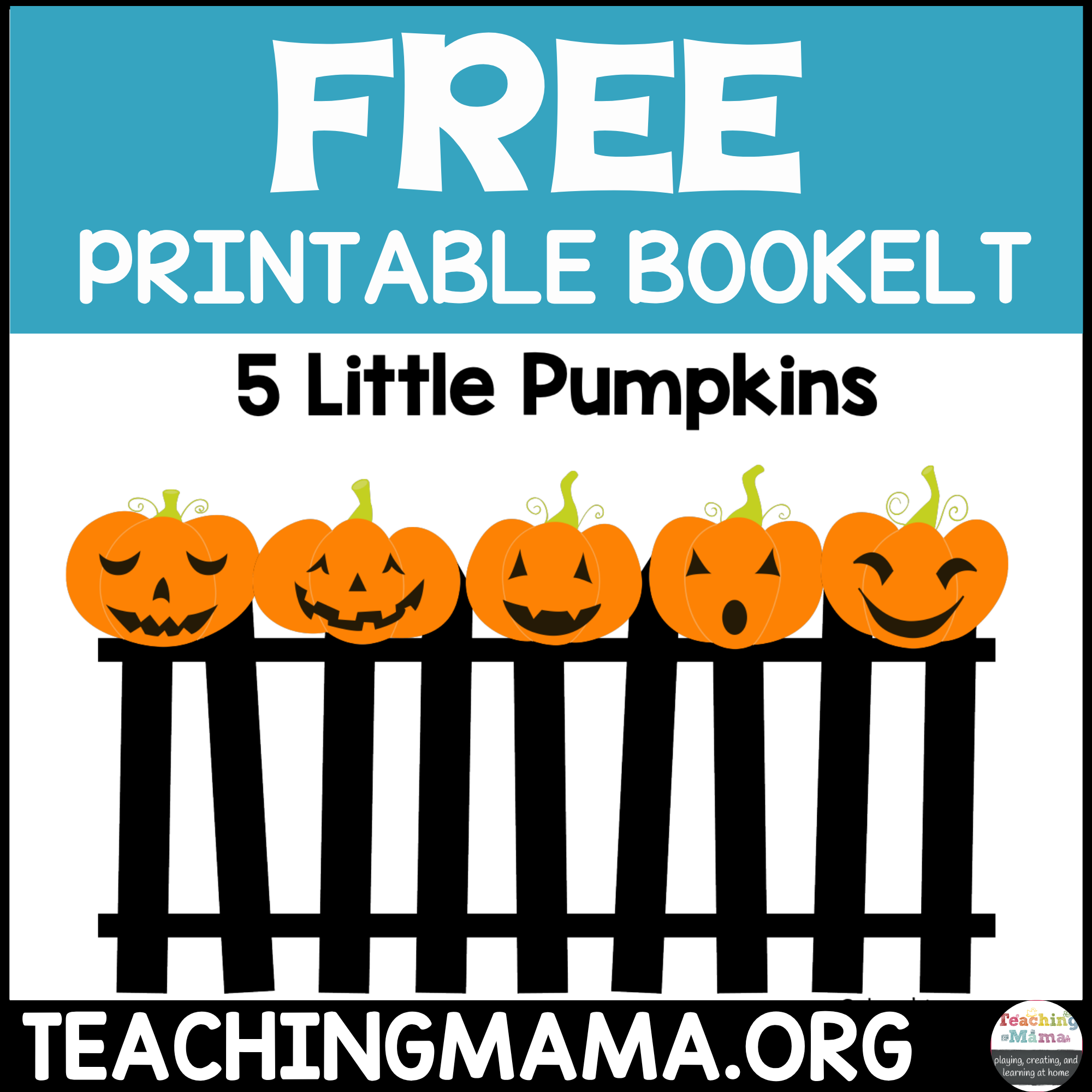 Five Little Pumpkins Free Rhyme Booklet