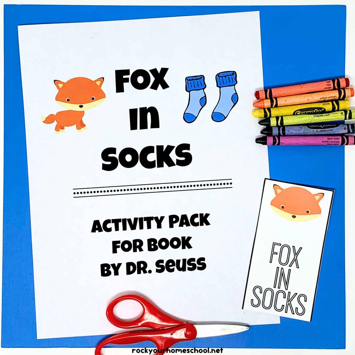 Fox In Socks Printables 3 Fun Activities For Kids Free Rock Your Homeschool