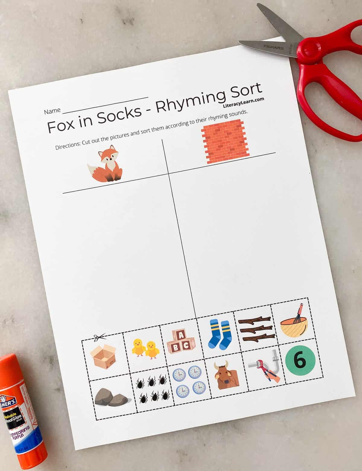 Fox In Socks Rhyming Sort Free Worksheet Literacy Learn Fox In Socks Rhyming Sort Free Worksheet Literacy Learn