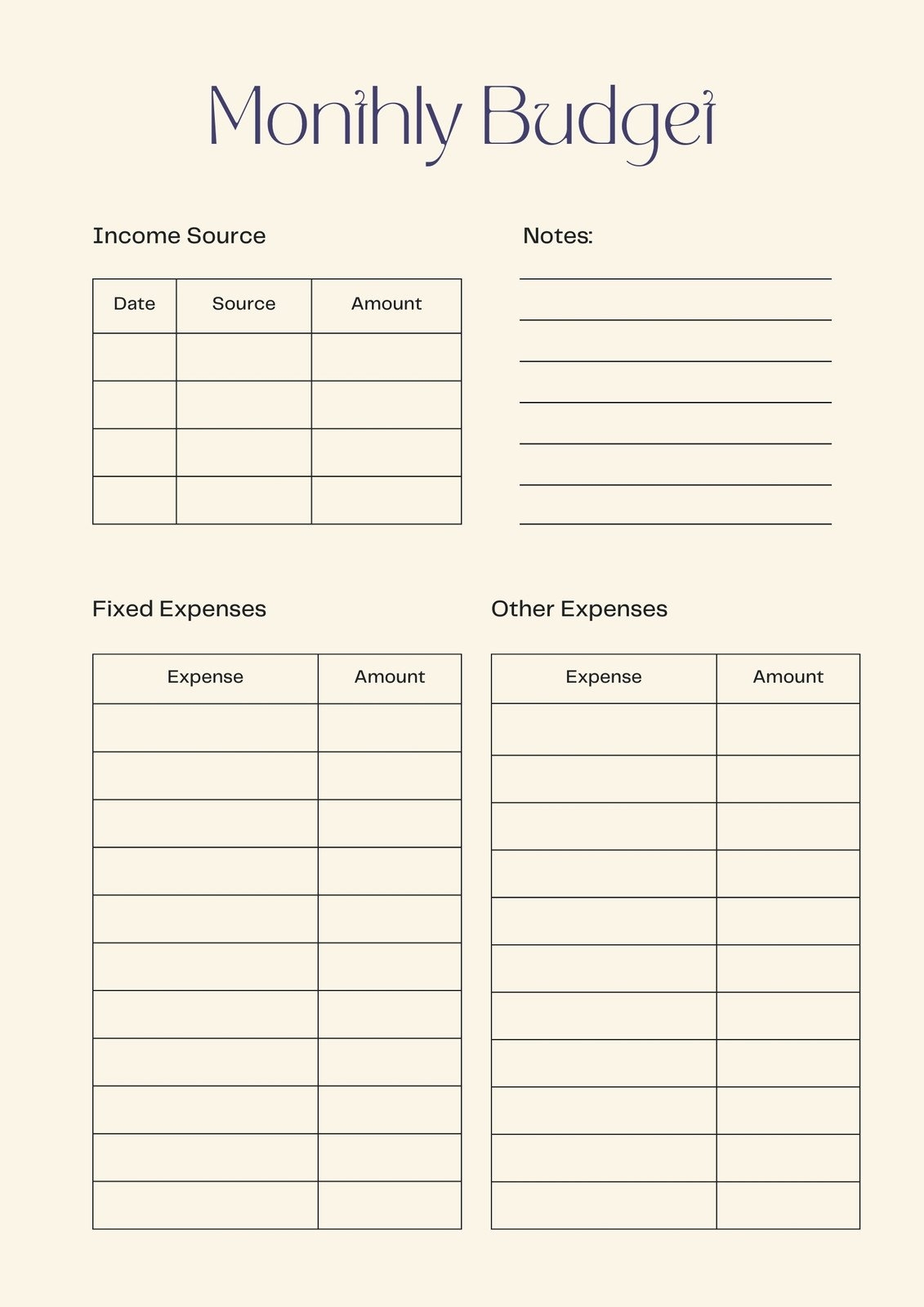 Free And Customizable Budget Templates Canva FREE Budget Sheet Template Printable And Editable