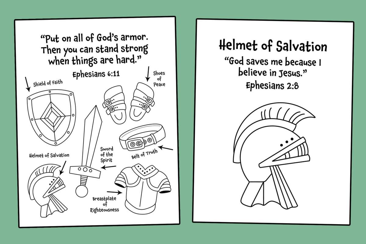 Free Armor Of God Coloring Pages For Kids The Hollydog Blog