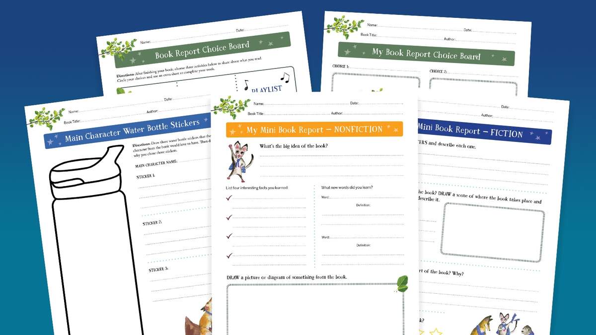 Third Grade Book Report Worksheets Free Homeschool Deals