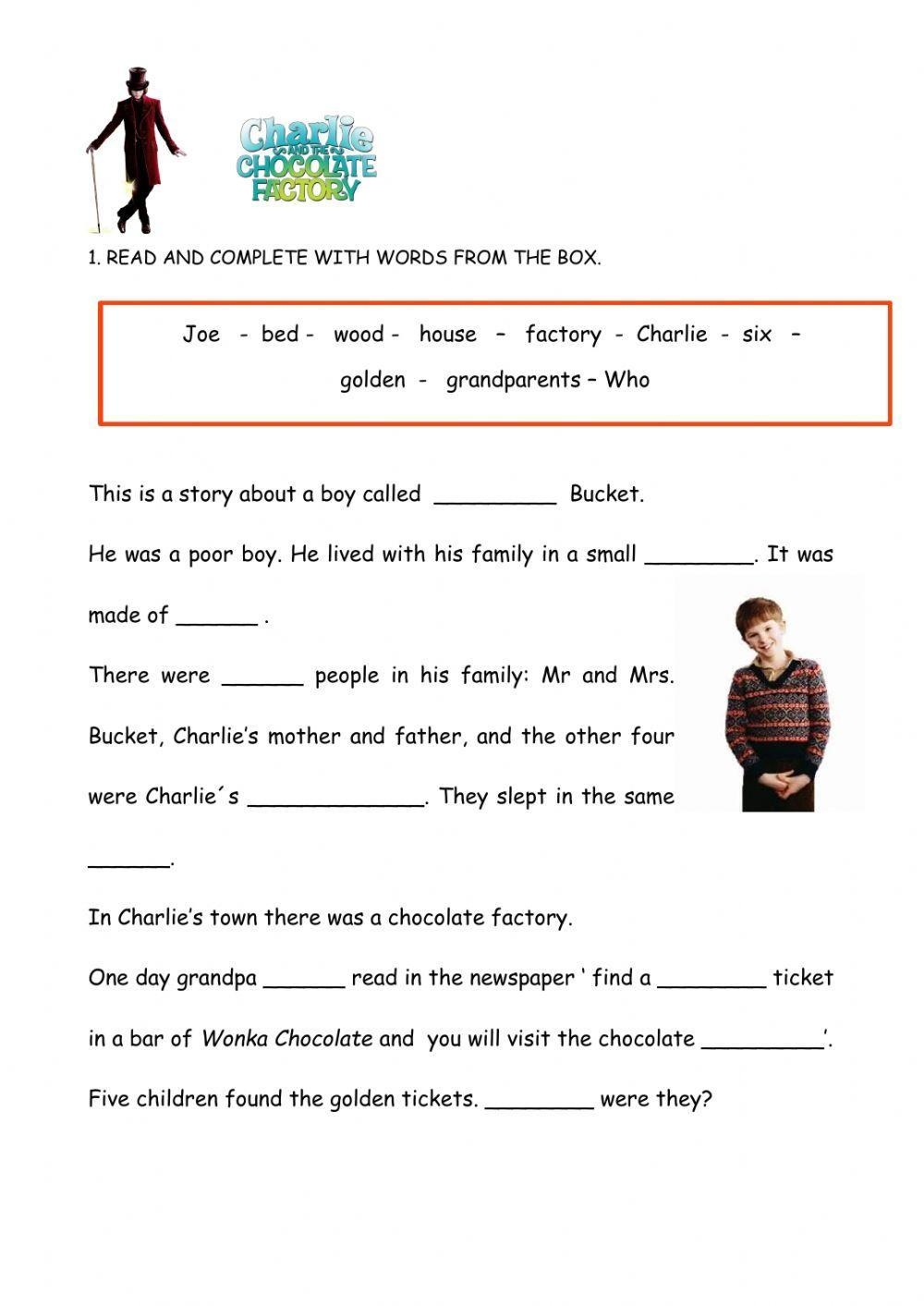 Free Charlie And The Chocolate Factory Worksheet Download Free Charlie And The Chocolate Factory Worksheet Png Images Free Worksheets On Clipart Library