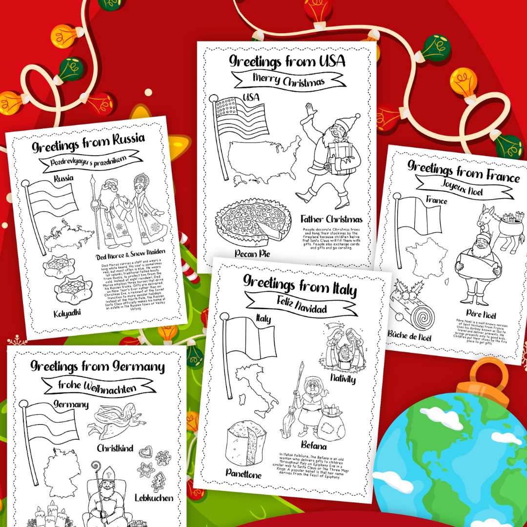 FREE Christmas Around The World Worksheets 20 Pages Leap Of Faith Crafting Fun Facts Activities To Learn Traditions At Christmas In Mexico Around The Kampfire