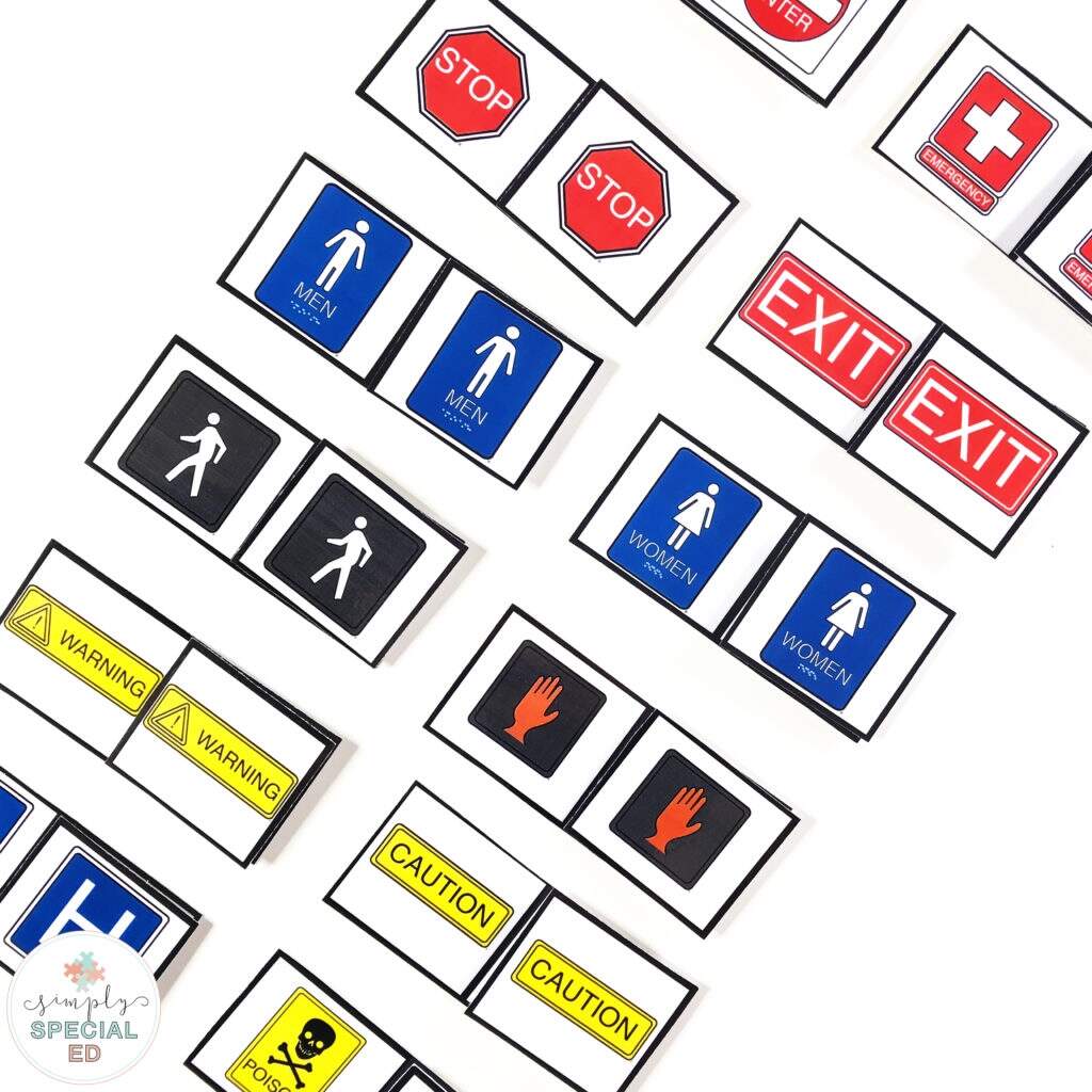 Free Community Signs Task Box Simply Special Ed Free Community Signs Task Box Simply Special Ed