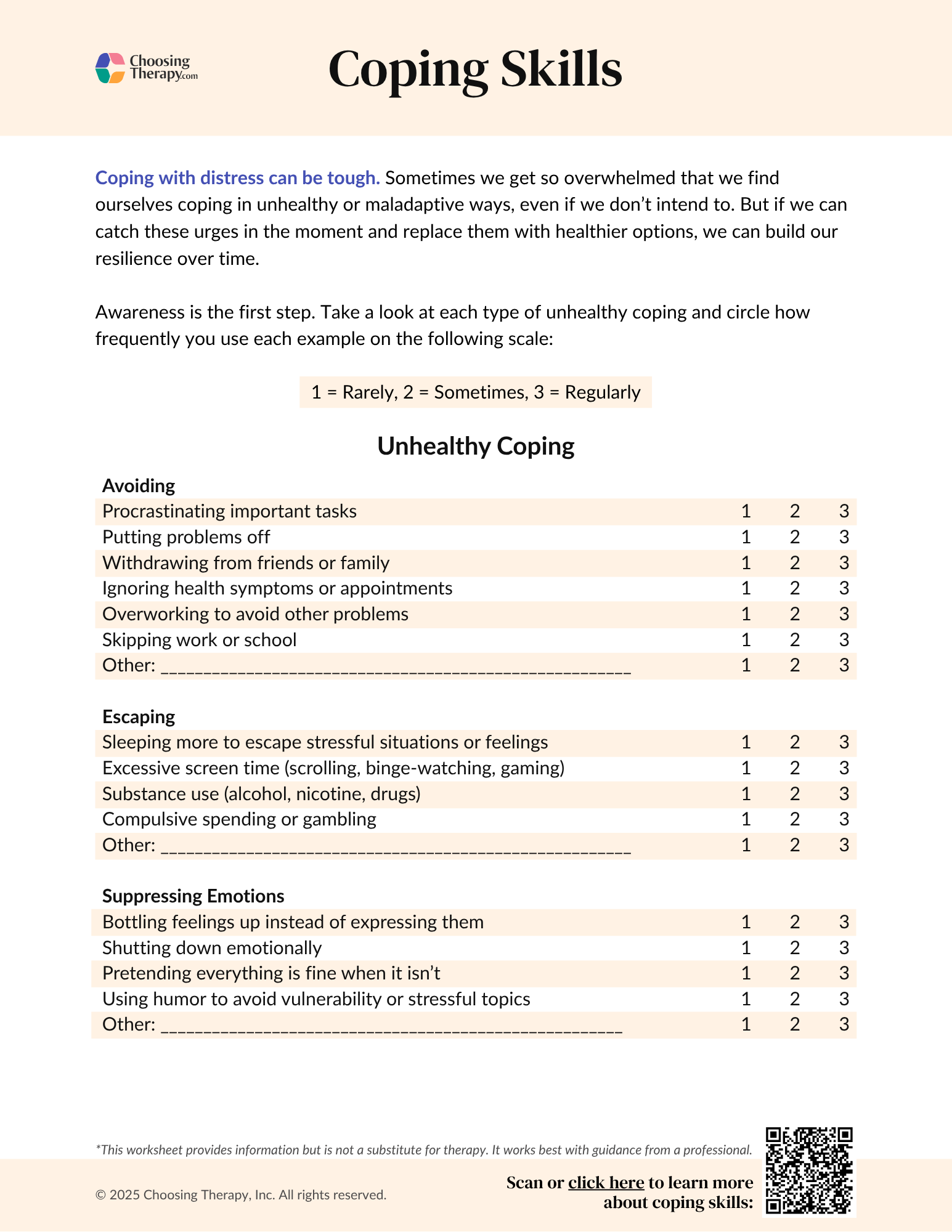 13 Coping Skills Worksheets Free PDF At Worksheeto