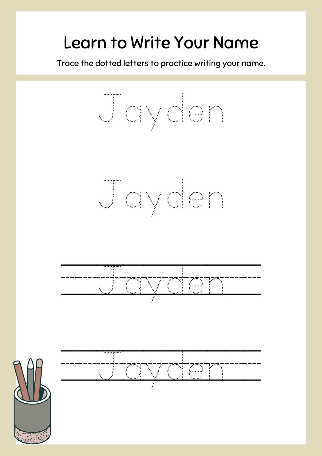 Name Tracing Generator Make Free Name Tracing Worksheets