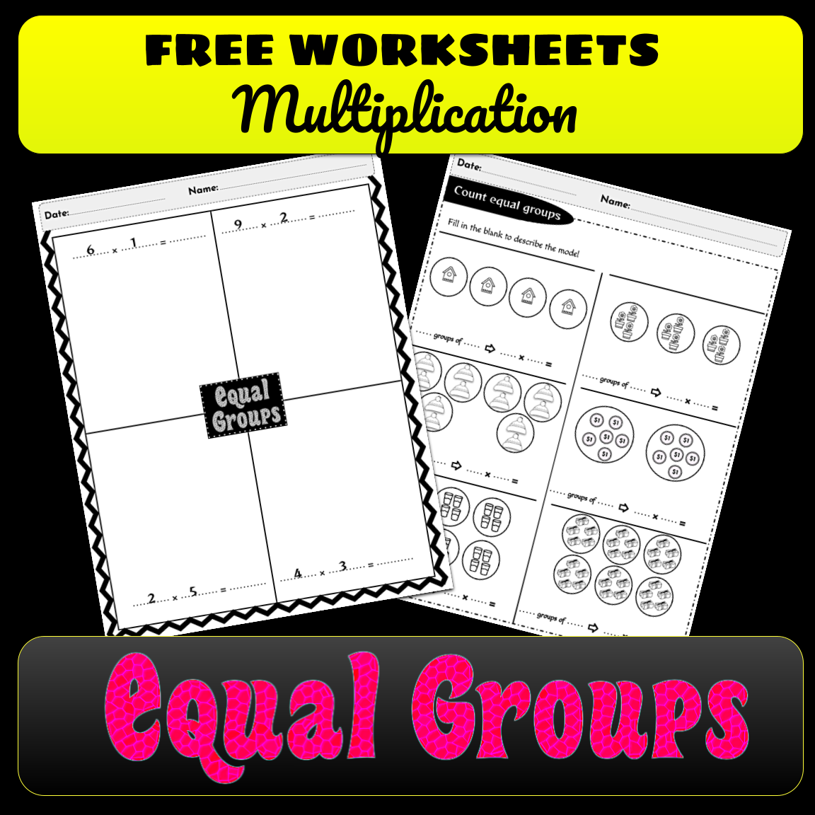 FREE Equal Groups Multiplication Worksheets One Step Equations Multiplication Made By Teachers Free Multiplication Worksheet To Use And Print Canva