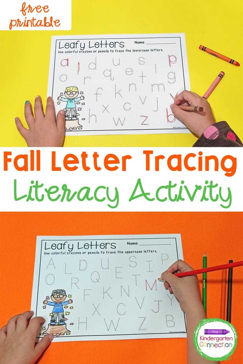 FREE Fall Letter Tracing Printables For Pre K Kindergarten
