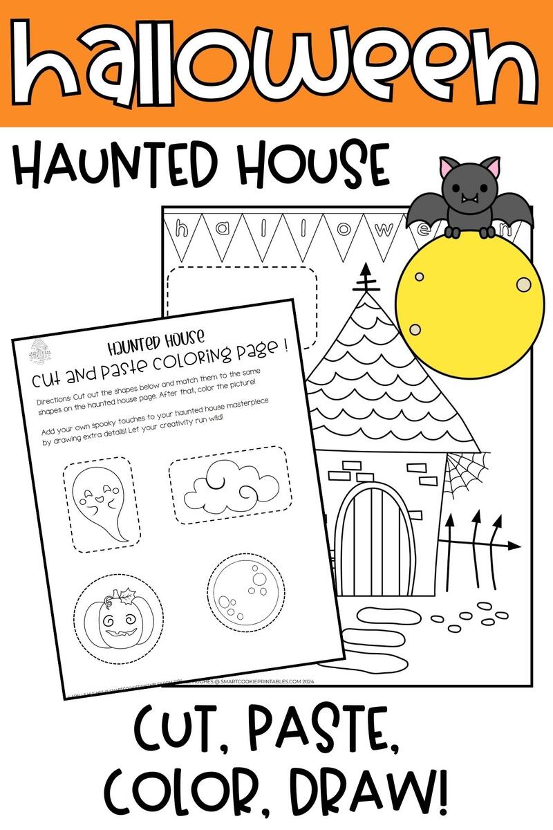 Free Halloween Haunted House Craft Activity For Kids Smart Cookie Printables Free Halloween Haunted House Craft Activity For Kids Smart Cookie Printables