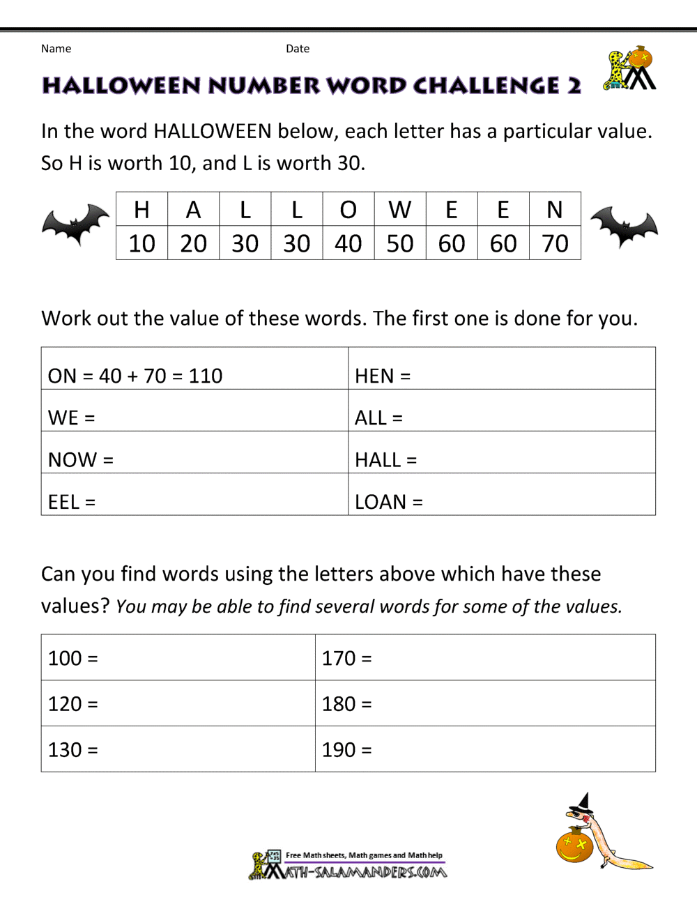 Halloween Worksheets Get Our Free Bundle