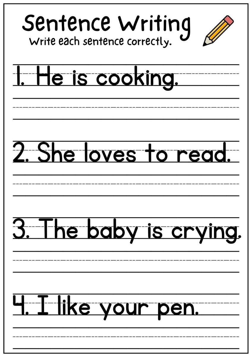 17 Sentence Practice Worksheets Free To Print Teach Prints