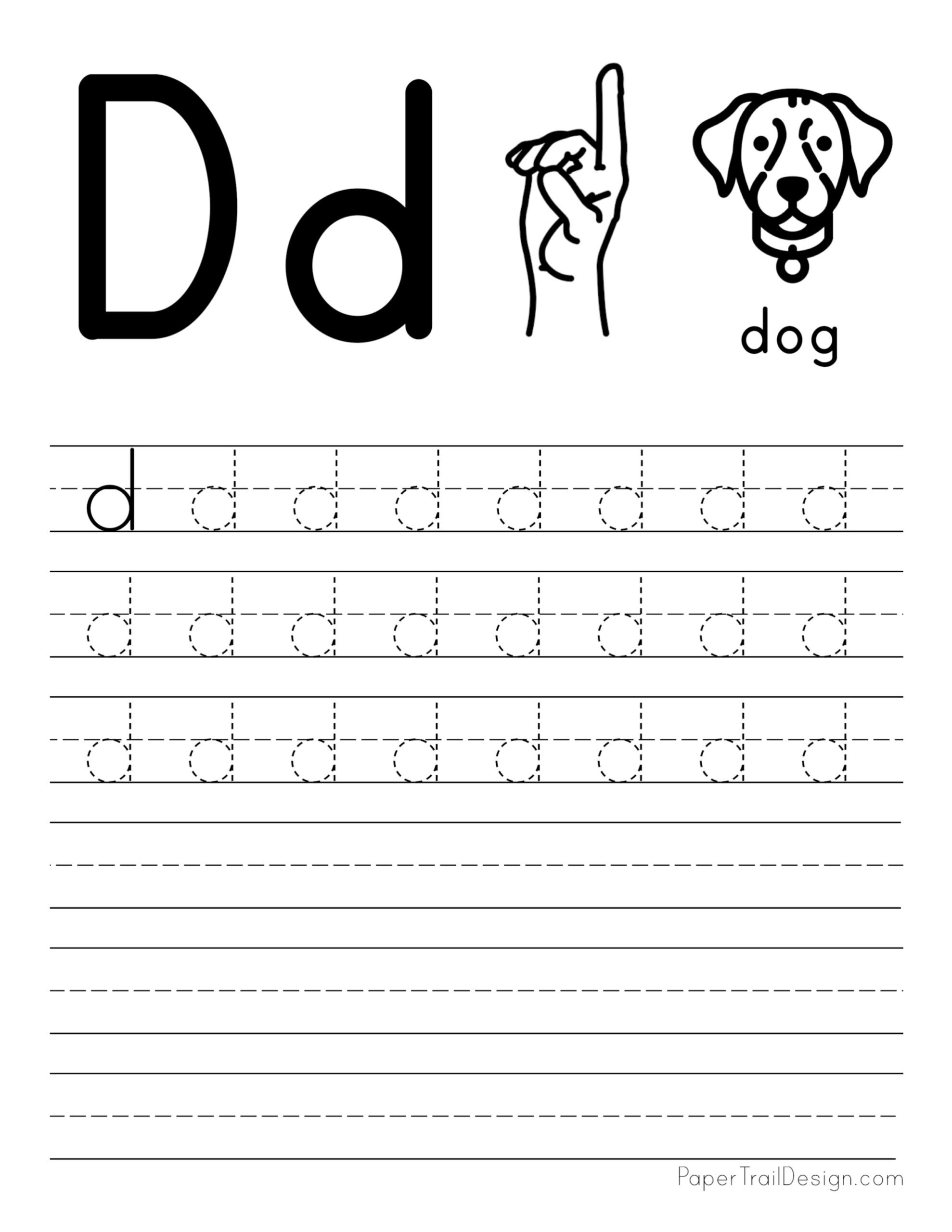 Free Letter Tracing Worksheets Paper Trail Design Lower Case Letters Printables FREE Your Therapy Source