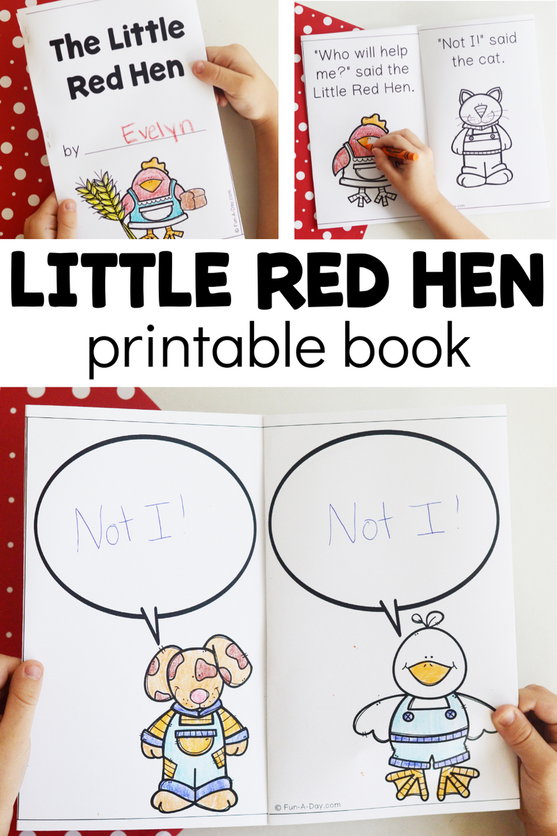 Free Little Red Hen Printable Book Fun A Day Little Red Hen Printables Free Free Preschool Printables
