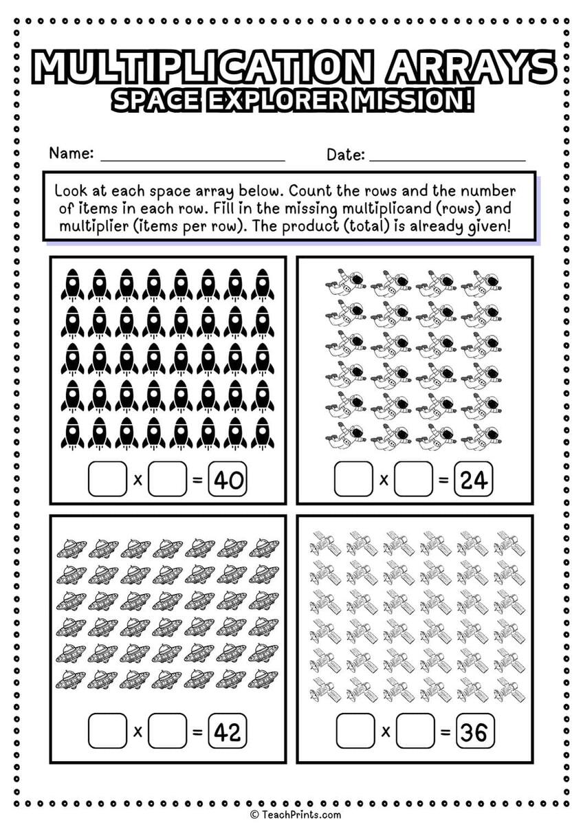 Free Multiplication Arrays Worksheets Teach Prints Free Multiplication Arrays Worksheets Teach Prints
