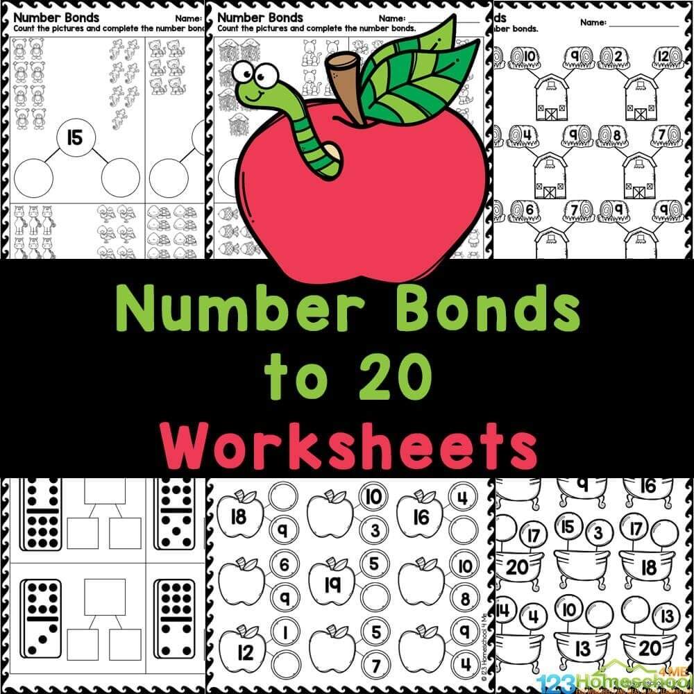 Free Number Bonds To 20 Worksheets For 1st Grade Free Number Bonds To 20 Worksheets For 1st Grade